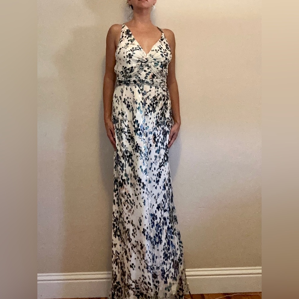 BCBG Maxazria formal floral maxi dress